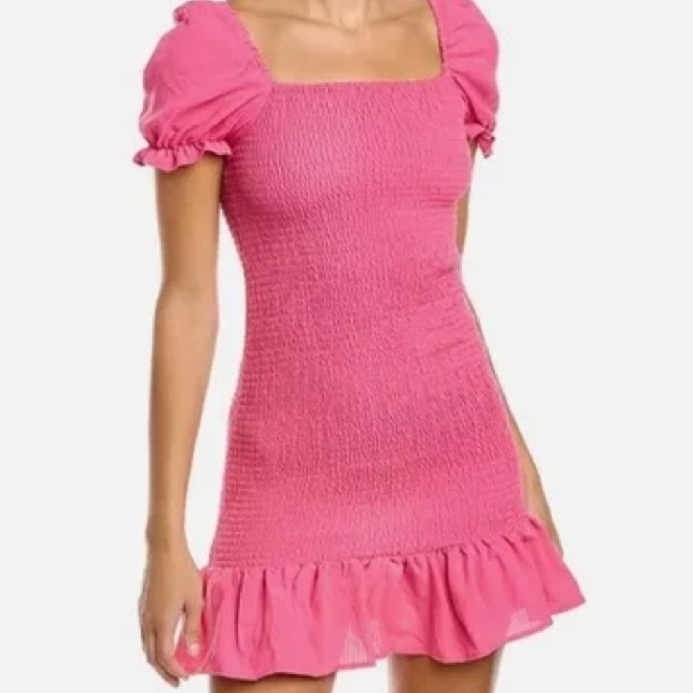 Zara pink body con mini dress